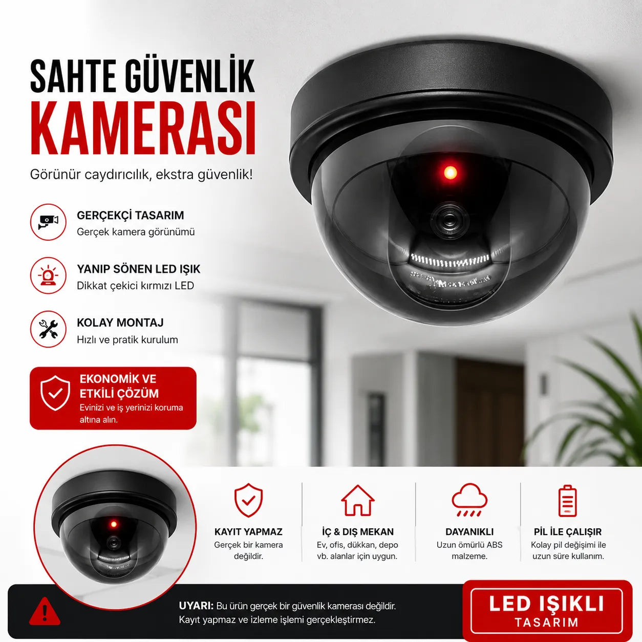 Mağazam Caydırıcı Sahte Güvenlik Kamerası